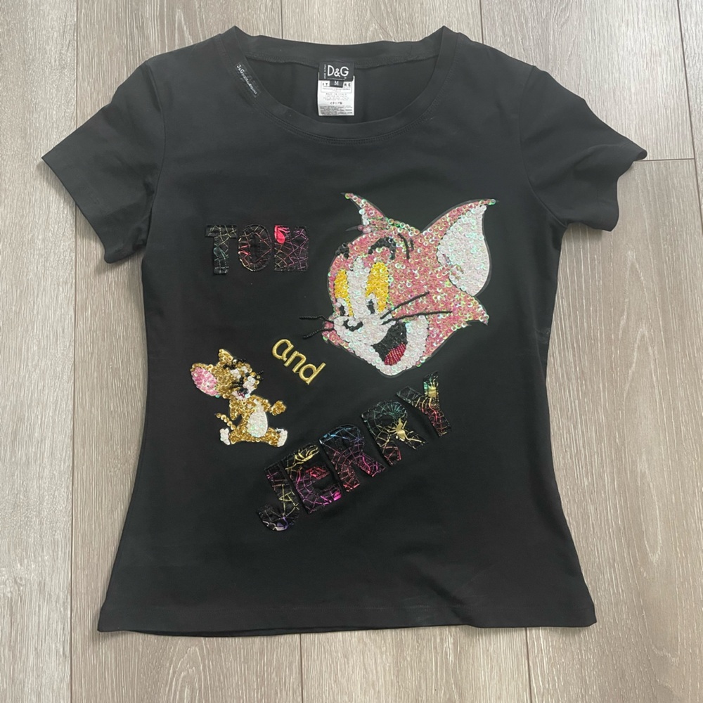 Dolce & Gabbana vintage Sequined Tom and Jerry Shirt
